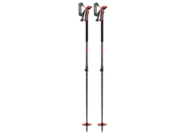 Skistöcke Leki Haute Route 2 110-150 cm Anthrazit/Rot/Schwarz