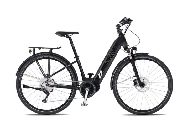 4Ever Comfort Sport Trek Black ist ein elektrisches Trekking-Niedrigstapler-Fahrrad.