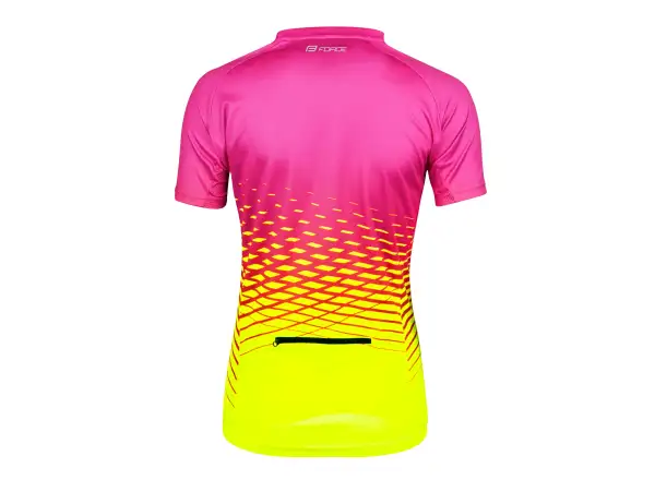 Force Angle MTB Damen-Fahrradtrikot mit kurzem Arm in Rosa/Fluo