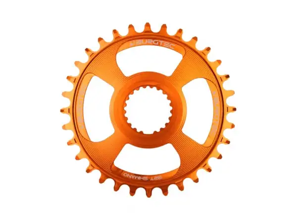 Burgtec Thick Thin DM Shimano Kettenblatt 34 Zähne orange