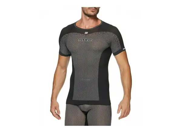 SIXS TS1L BT Funktions-T-Shirt mit kurzem Arm in Carbon-Schwarz.
