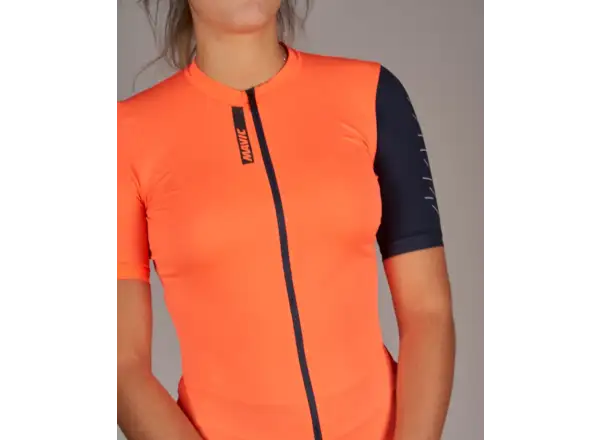 Mavic Essential Damen Radtrikot Kurzarm Koralle/Tiefblau.