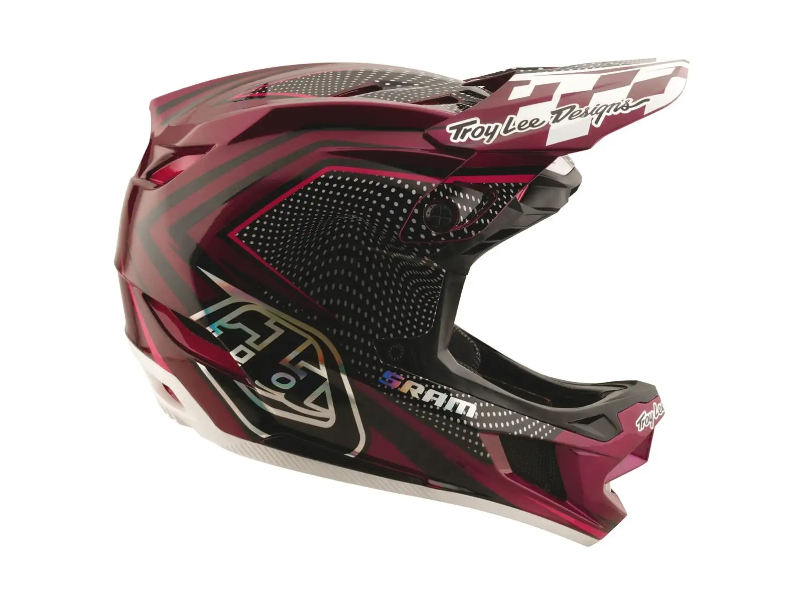Troy Lee Dsigns x SRAM D4 Carbon Helm Radioscape Black/Berry