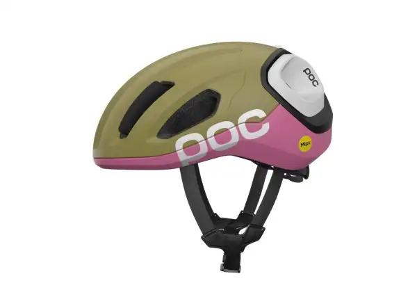 POC Amidal Straßenhelm Olivine Green Matt/Thulite Pink Matt