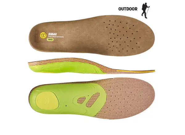 Sidas 3Feet Outdoor Mid Einlegesohlen für mittlerem Fußgewölbe, 1 Paar