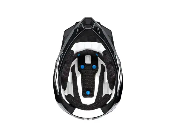 100% Trajecta mit Fidlock Helm Schwarz/Weiß