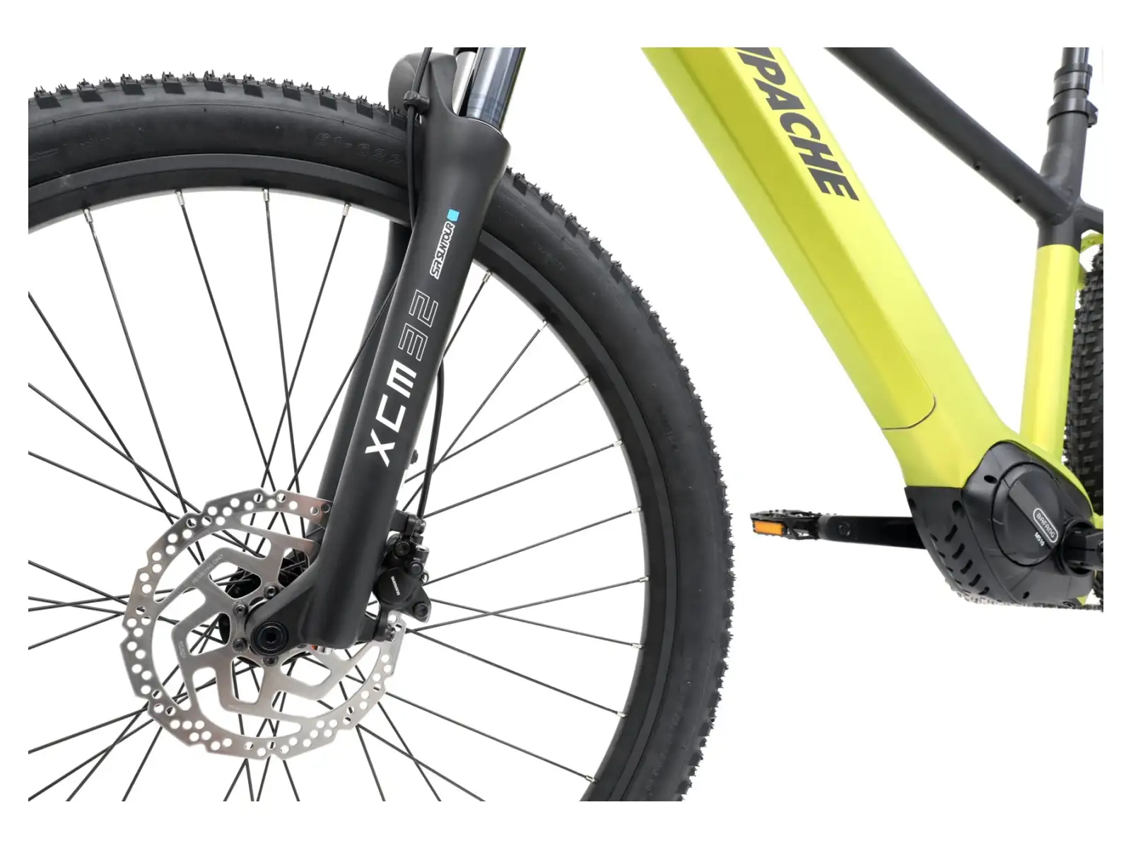 Apache Hawk 1 MX 720 Wh E-Mountainbike fluo gelb