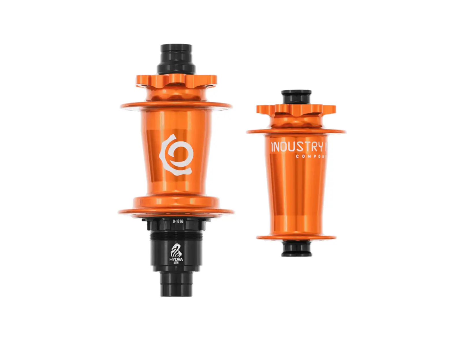 Industry Nine ISO 6B Hydra Classic Boost Naben-Set mit 32 Löchern in Orange und XD-Option.