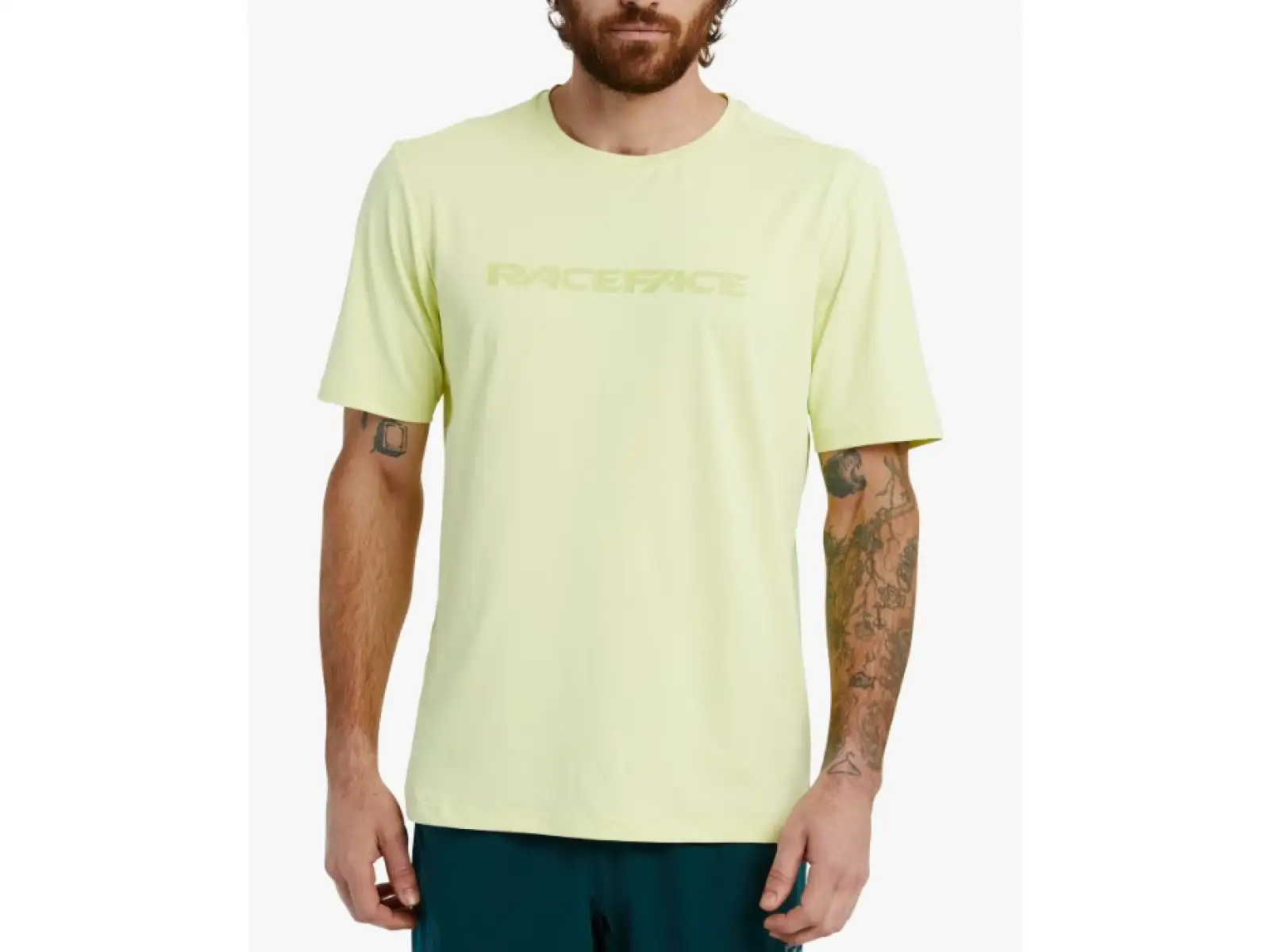 Race Face Commit Herren-T-Shirt mit kurzem Ärmel in Tee-Grün.