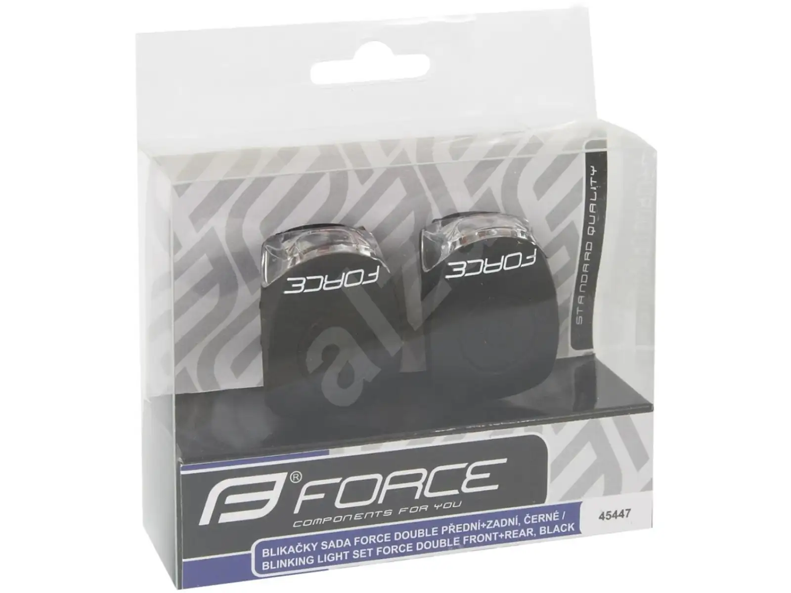 Force Double Set Sturzlicht vorne und hinten schwarz