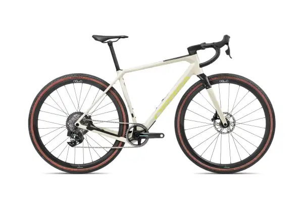 Orbea Terra M21eTEAM 1X Gravel Fahrrad Ivory White/Spicy Lime