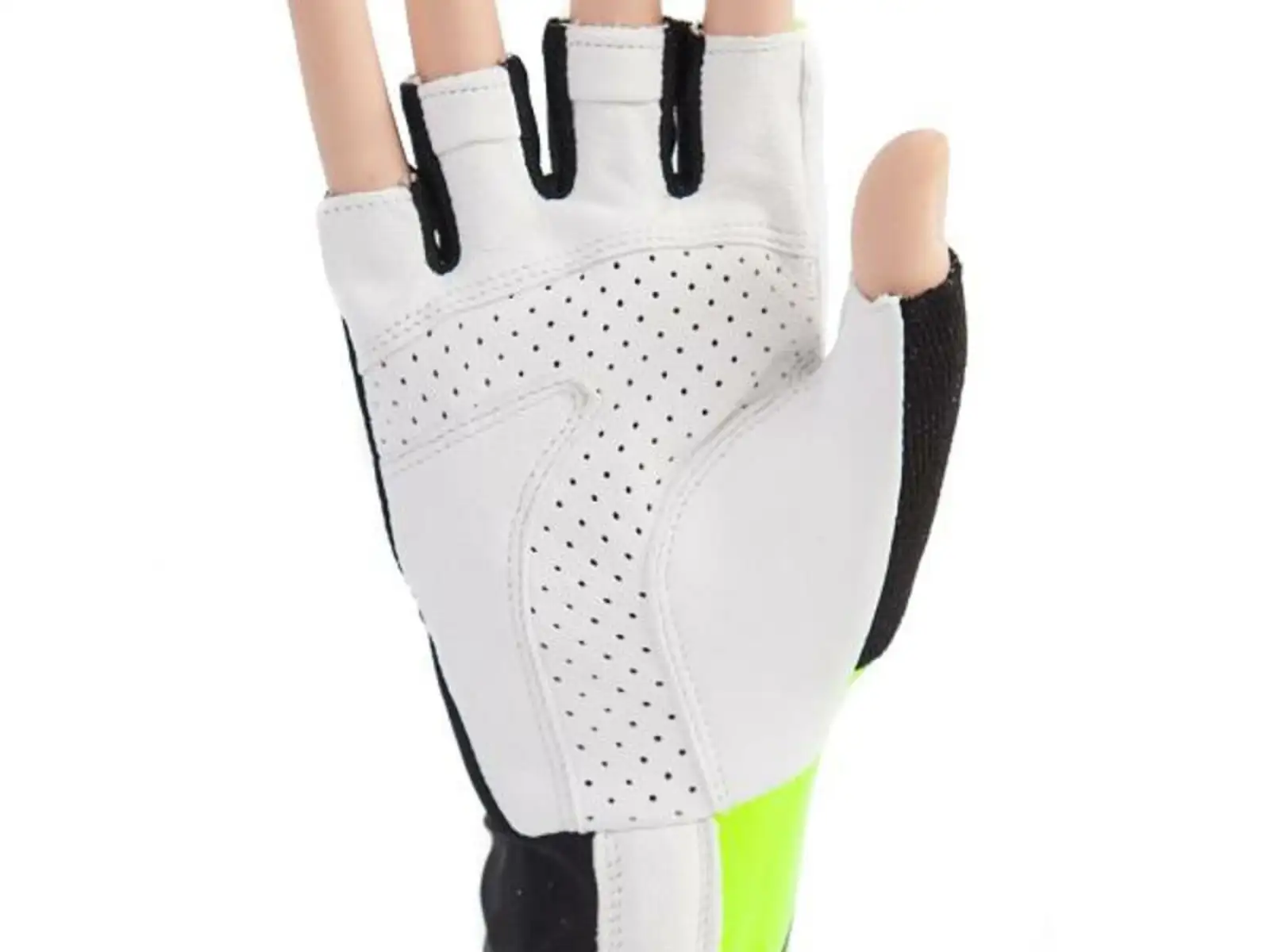 Crussis Handschuhe schwarz/gelb fluo Größe M.