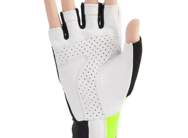 Crussis Handschuhe schwarz/gelb fluo Größe M.