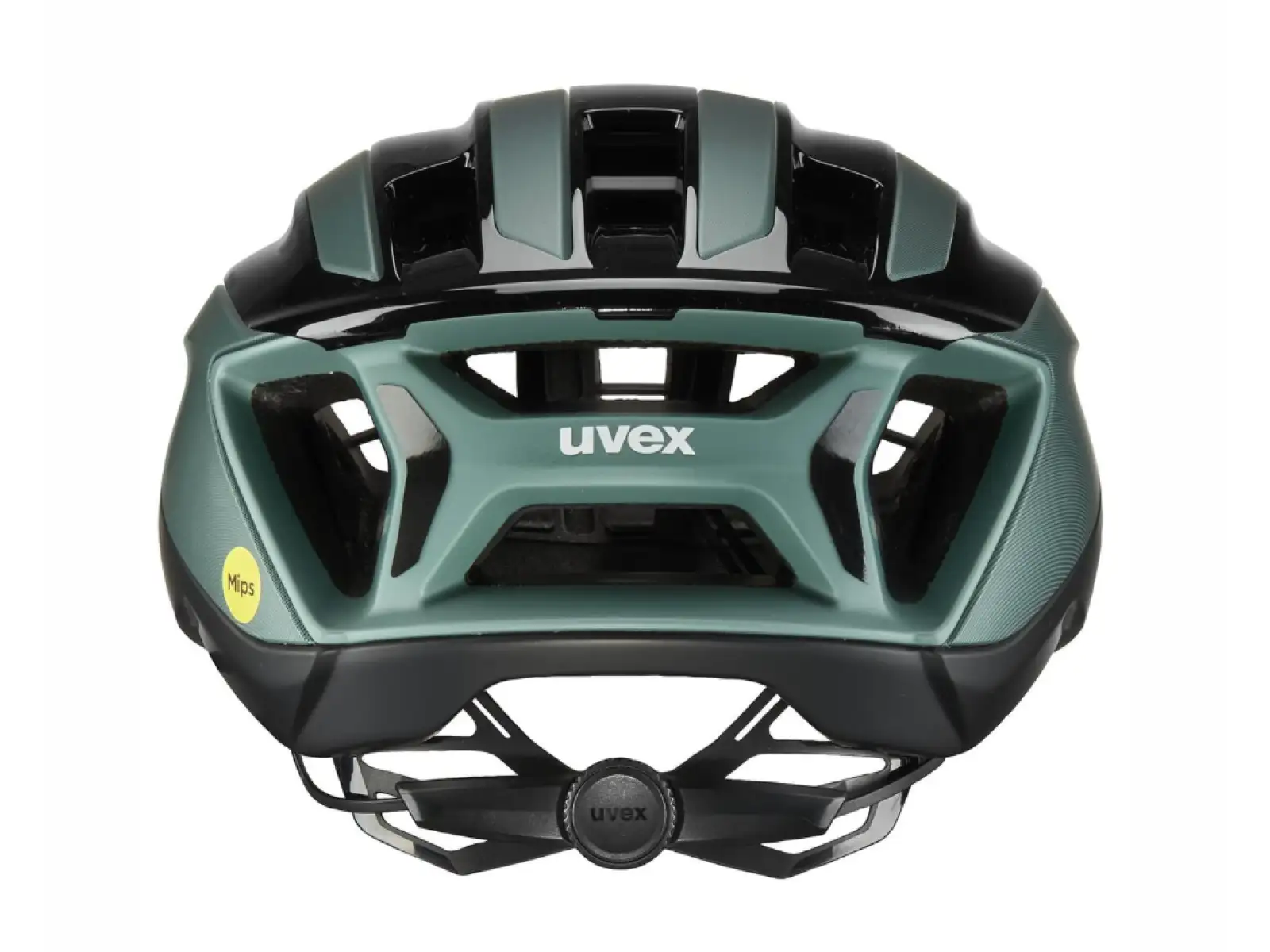Uvex Surge Aero MIPS Rennradhelm Black/Sage Green Matt