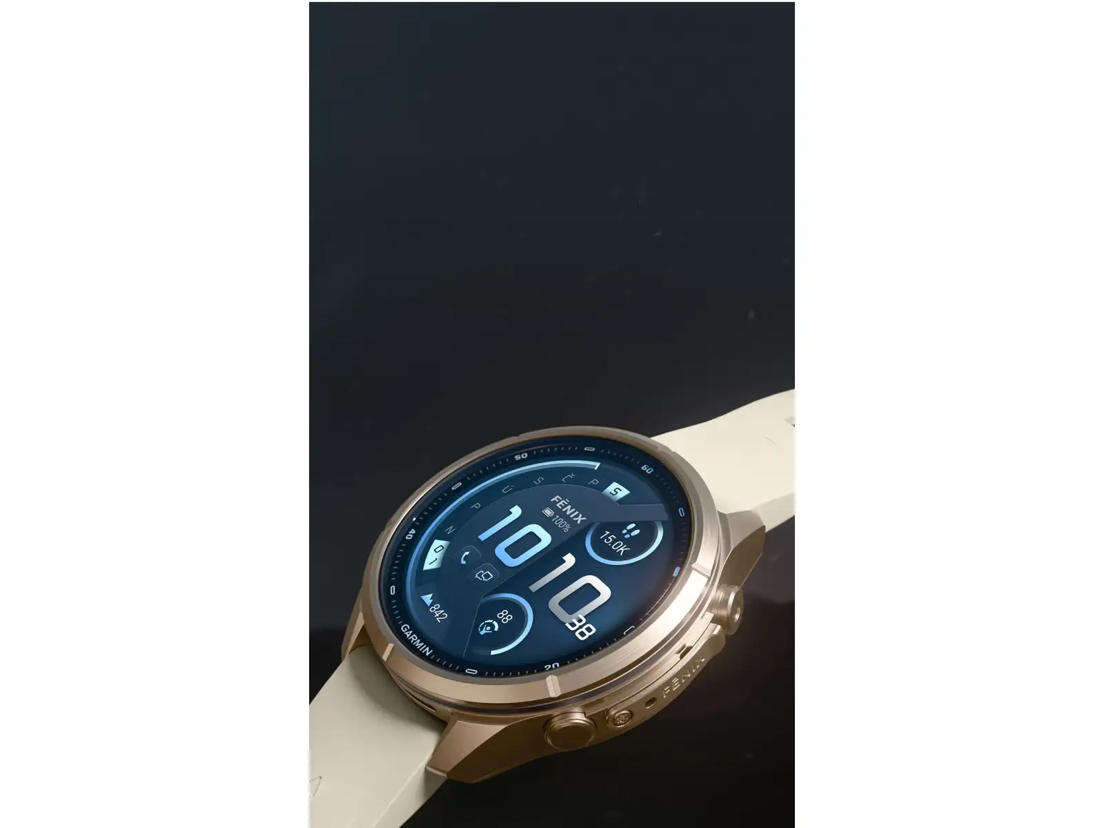 Garmin fenix 9 Pro inReach 43 mm Smartwatch Autumn gold titanium/Cream/french gray