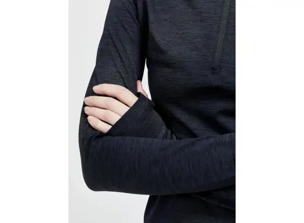 Craft CORE Dry Active Comfort Zip Damen Langarmshirt Schwarz