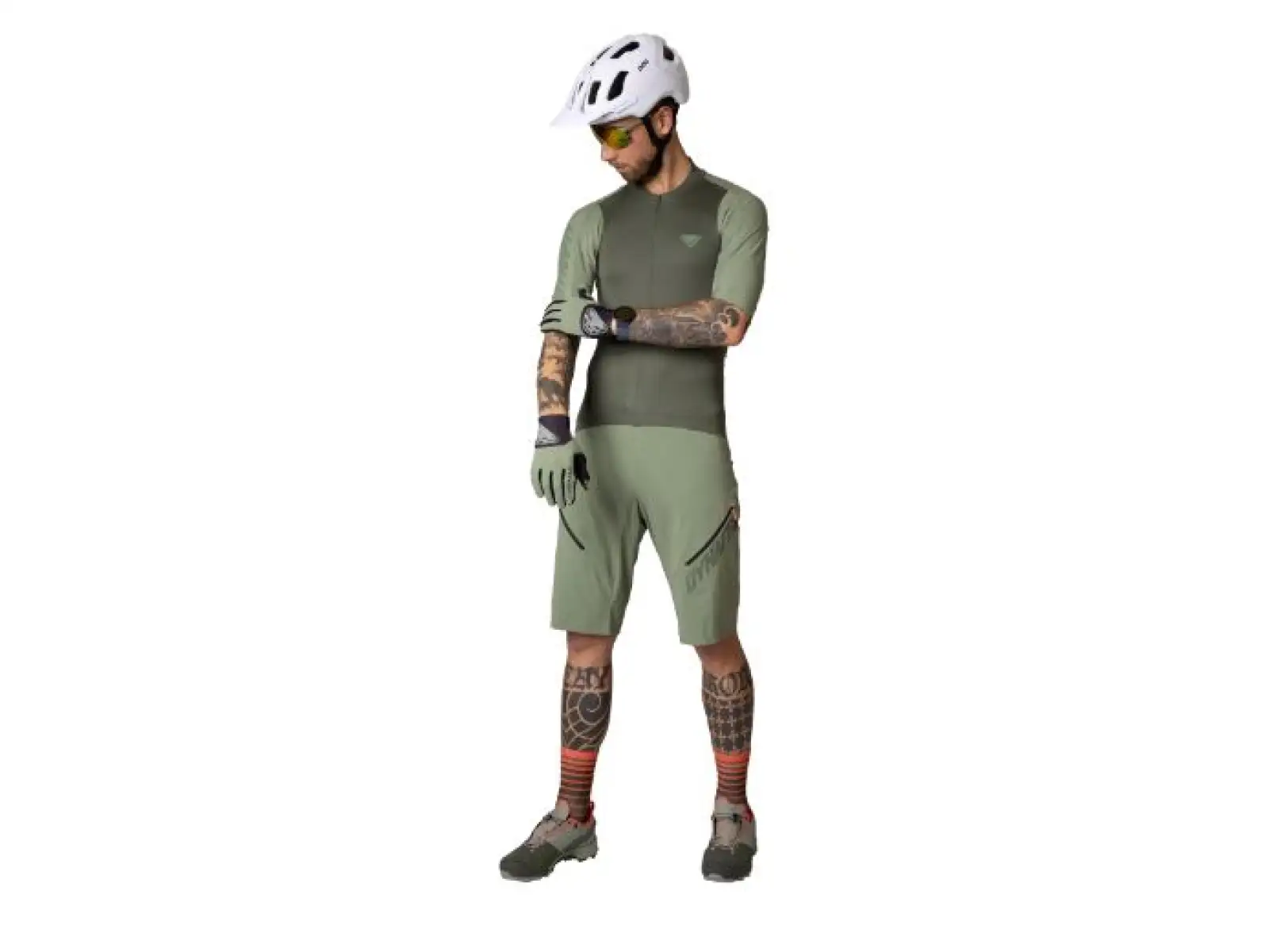 Dynafit Ride Light 1/2 Zip Herrenshirt mit kurzem Arm Thyme.
