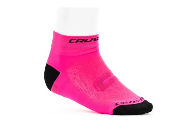 Crussis Fahrradsocken rosa/schwarz