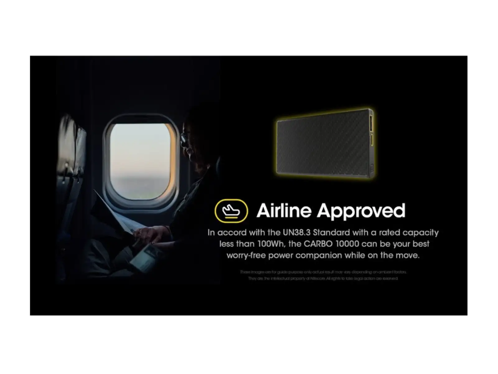 Nitecore leistungsstarke Powerbank CARBO 10000, USB-C, 10000 mAh