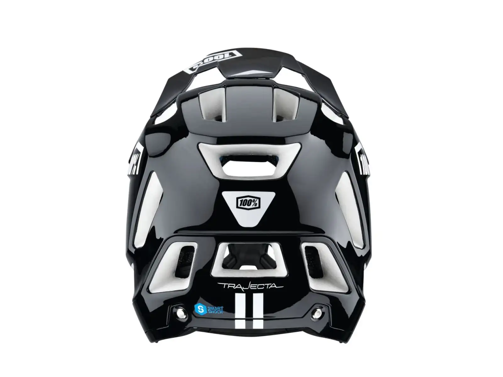 100% Trajecta mit Fidlock Helm Schwarz/Weiß