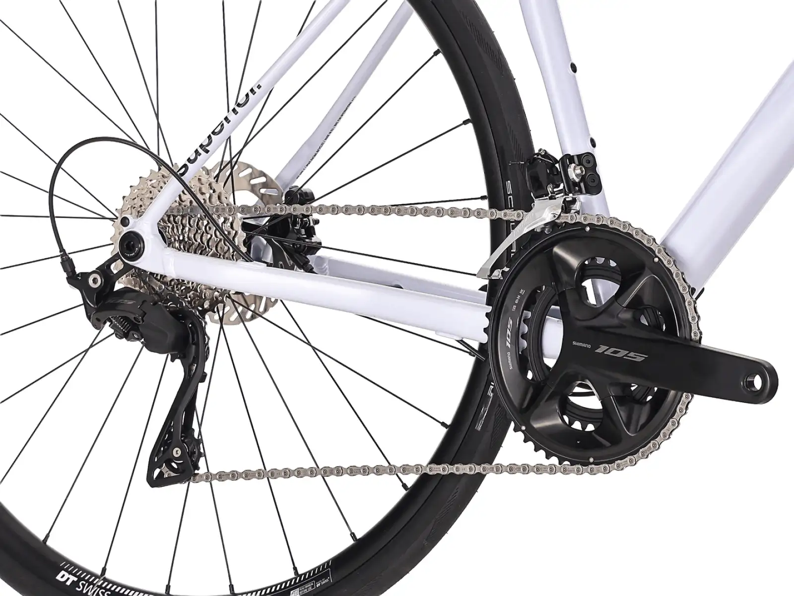 Superior XR 6.5 GF Rennrad Gloss Black / White