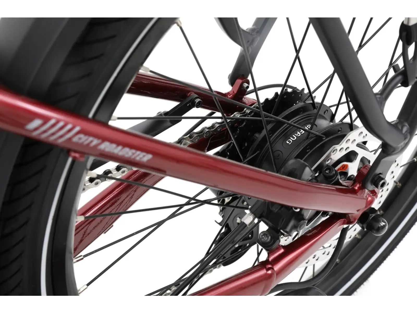 Apache Tanka 24 RX faltbares E-Bike 363 Wh S/M bordeauxfarben