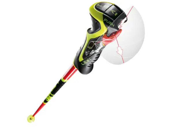 Leki WCR TBS SL 3D Abfahrtstöcke bright red-black-neonyellow