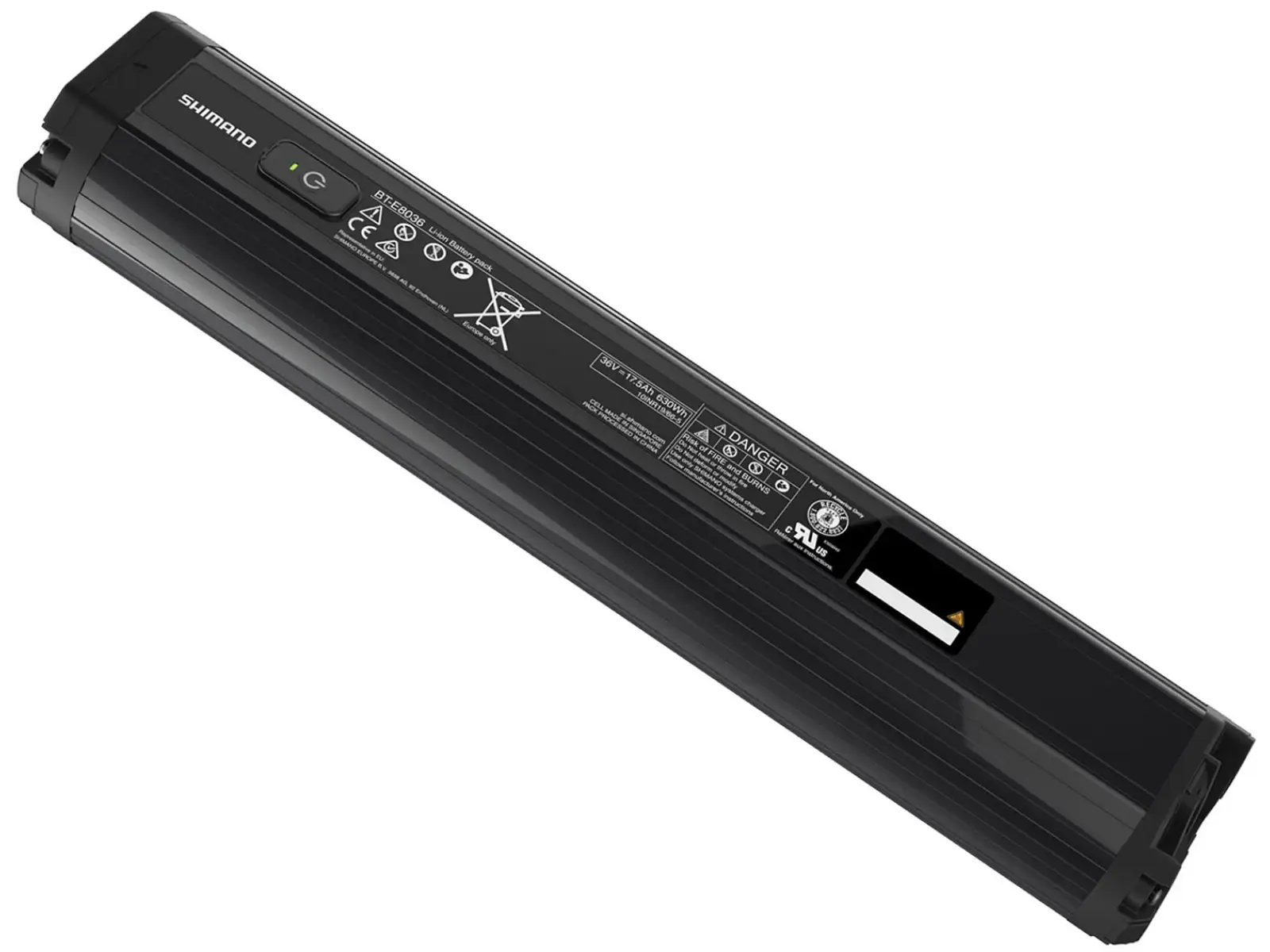 SHIMANO E-BIKE SYSTEMS Batterie BT-E8036 630 Wh integrierte Halterung, schwarz