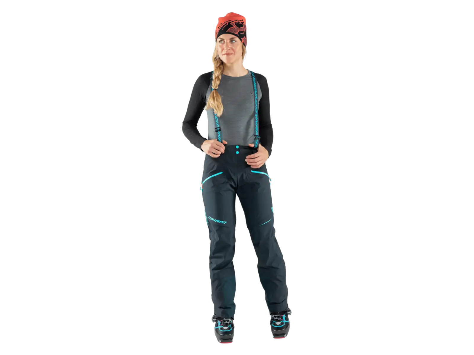 Dynafit Free Infinium Hybrid Damen-Hose mit Laclem Blueberry.