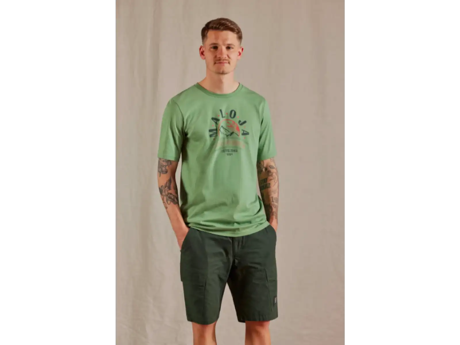 Maloja StubeckM Herren-T-Shirt kurzarm, Pastel Clover