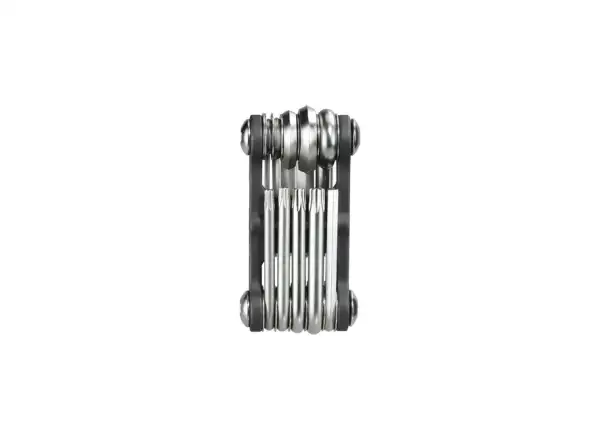 Topeak Mini 10 Multitool mit 10 Funktionen und schwarzer Hülle.