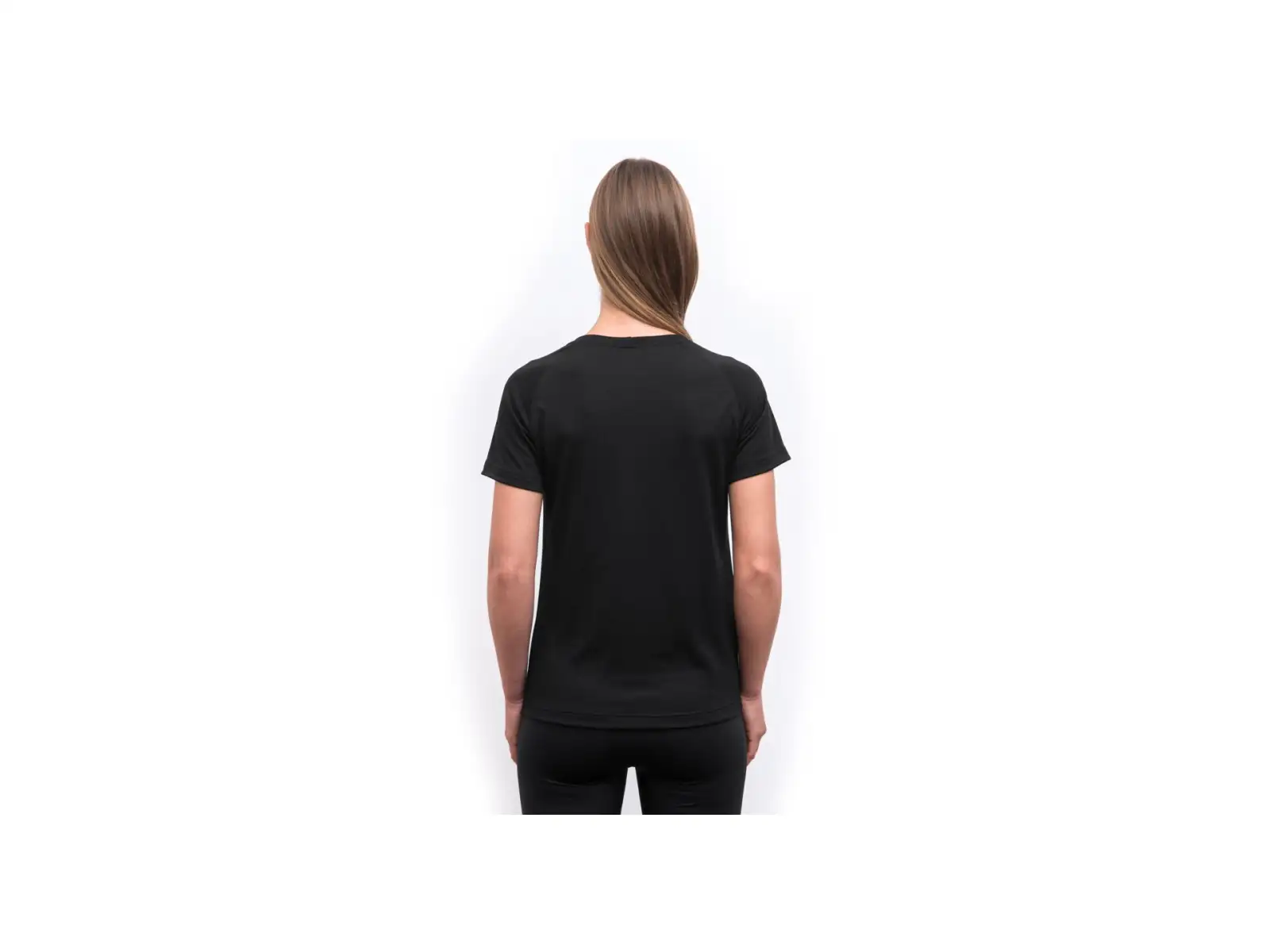 Sensor Merino Blend Stone Damen T-Shirt kurzarm schwarz