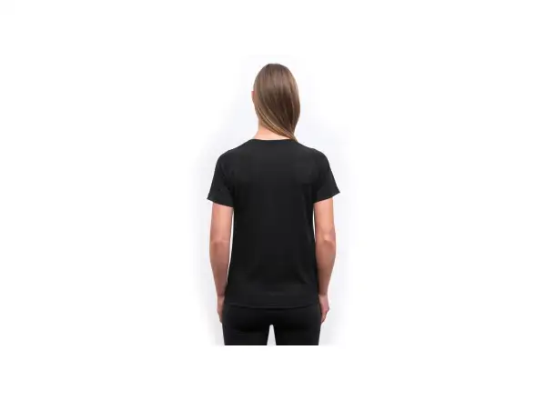 Sensor Merino Blend Stone Damen T-Shirt kurzarm schwarz