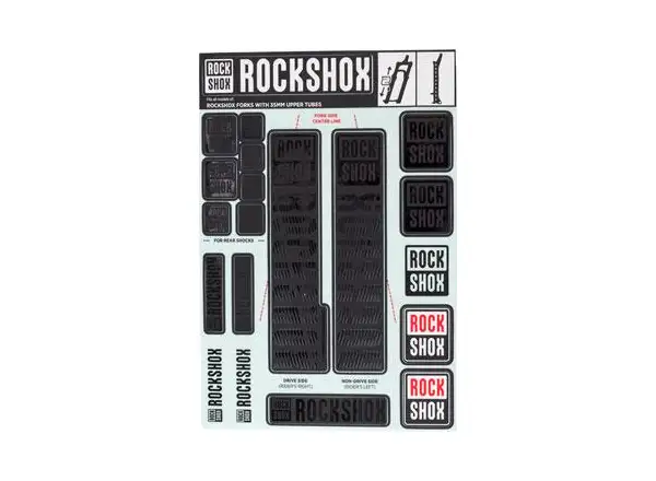 Rock Shox Decal Kit Stealth für Pike/Lyrik/Yari/Domain/Revelation (2018+)