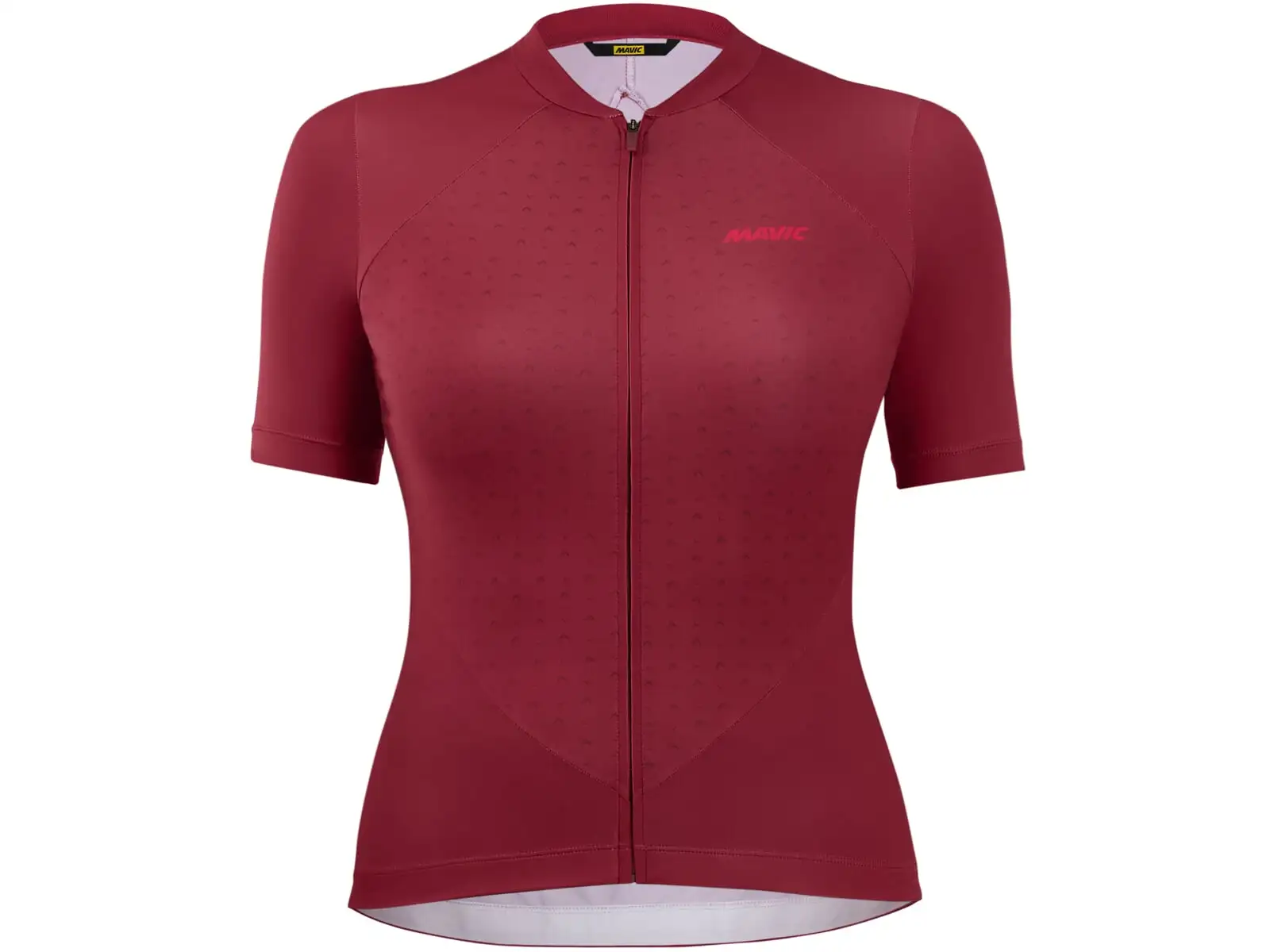 Mavic Sequence Damen Kurzarmtrikot in tiefem Weinrot.