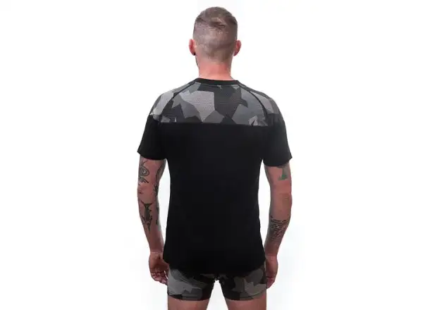 Sensor Merino Impress Herren T-Shirt Kurzarm schwarz/Camo
