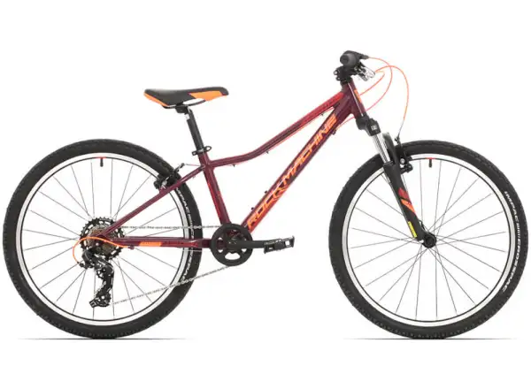 Rock Machine Catherine 24 VB Mountainbike in Gloss Crimson/Orange/Crimson.