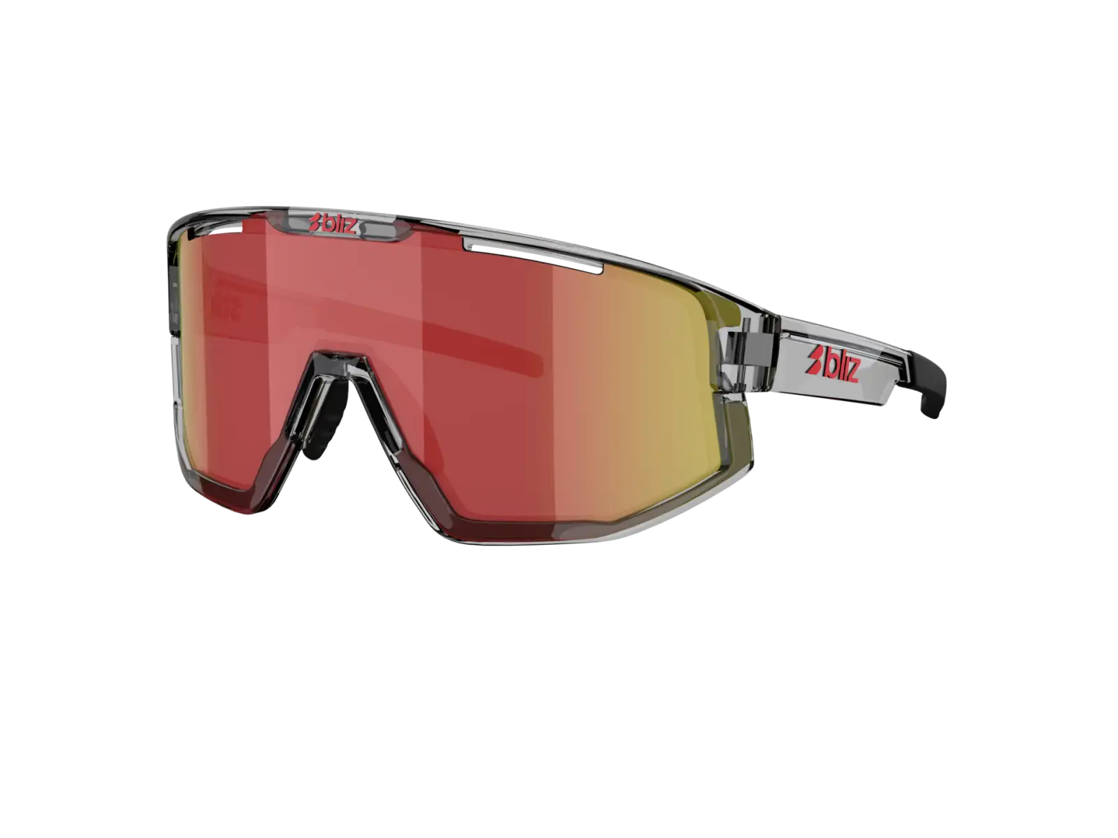 Bliz Fusion Sonnenbrille Transparent Dark Grey/Brow Red Multi