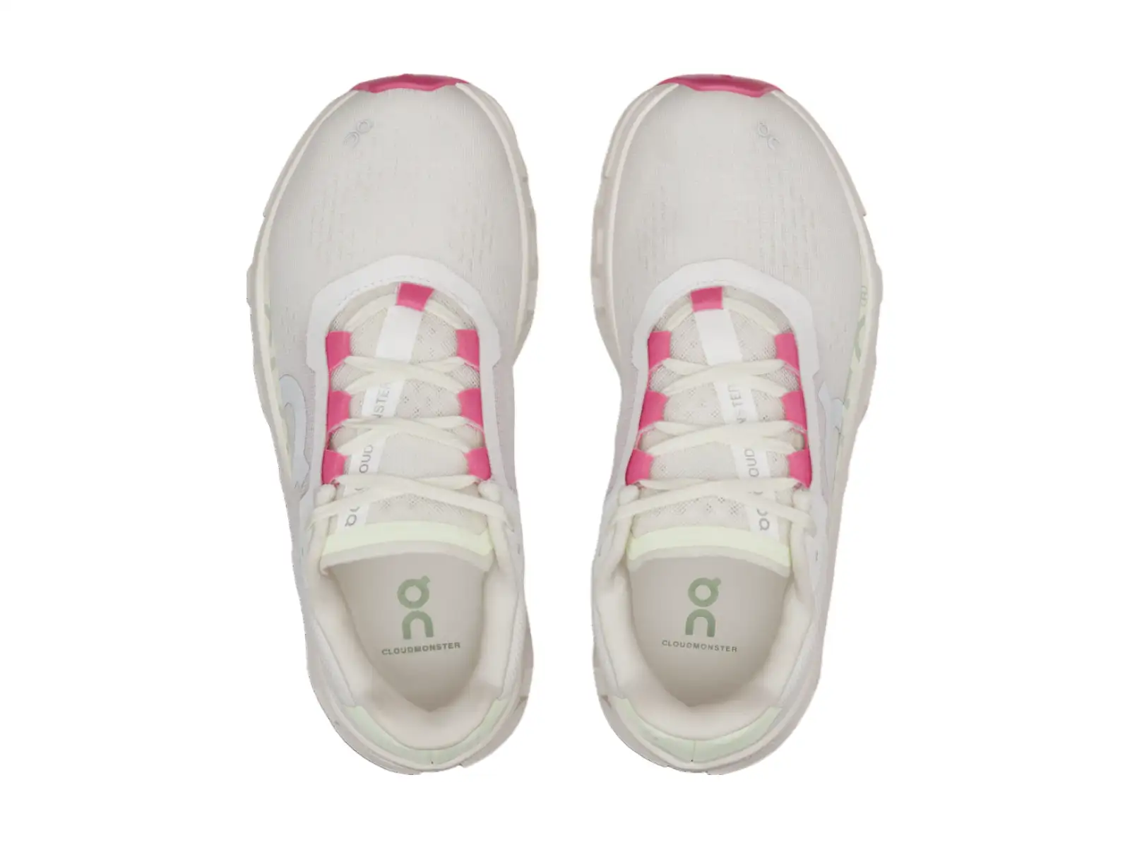 On Cloudmonster Damen Laufschuhe White/Lima