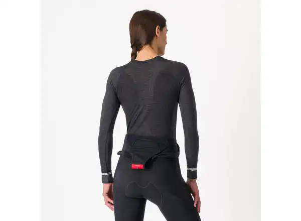 Castelli Merino Damen Langarm-Unterhemd Schwarz