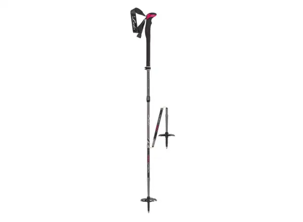 Leki Winter Tour Vario Carbon Damen Skistöcke schwarz/dunkel anthrazit/beere/weiß 100-120 cm
