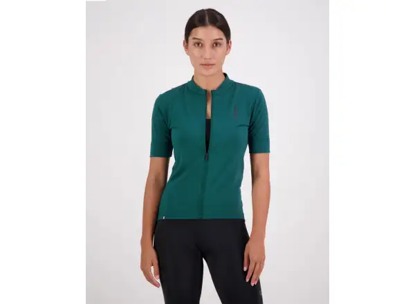 Mons Royale Roam Cargo Merino Shift Damen-T-Shirt mit kurzen Ärmeln Evergreen.