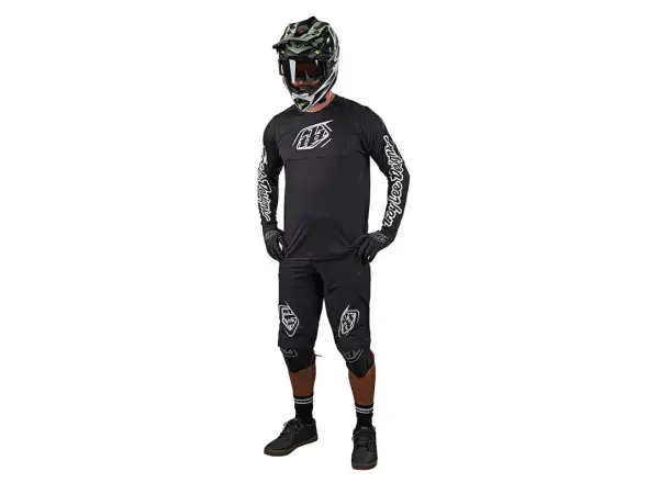 Troy Lee Designs Sprint Herren Langarm-Trikot Icon Schwarz