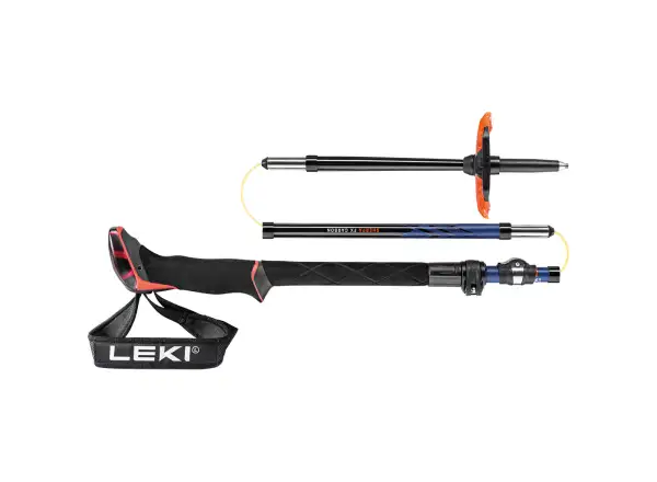 Leki Sherpa FX Carbon Trekkingstöcke in Midnight Blue/Dark Blue/Bright Red, Größe 110 - 130 cm