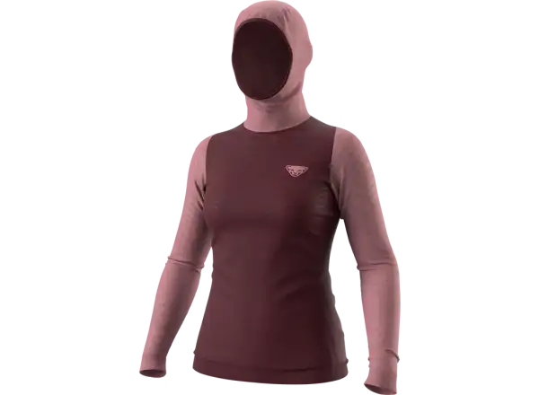 Dynafit Tigard Merino Hoody Damen Langarmshirt Mokarosa