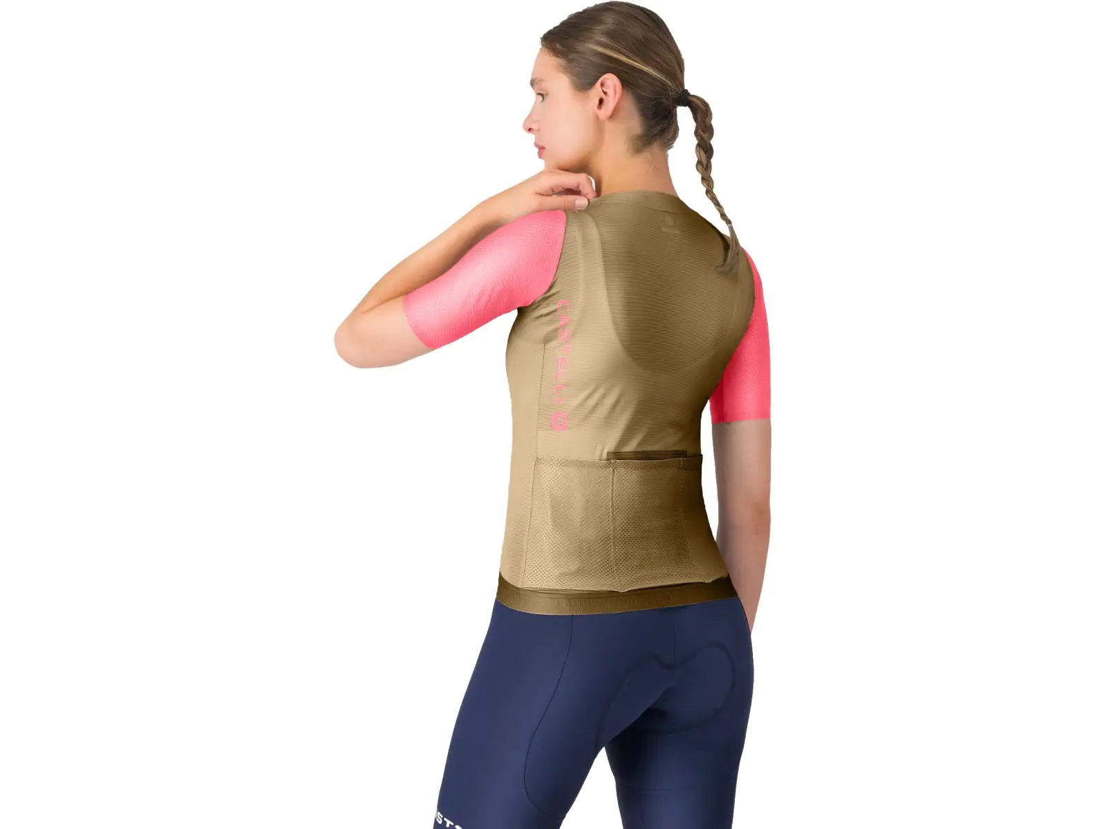 Castelli Corretto W Damen-Trikot Kurzarm Elmwood/Rosa 