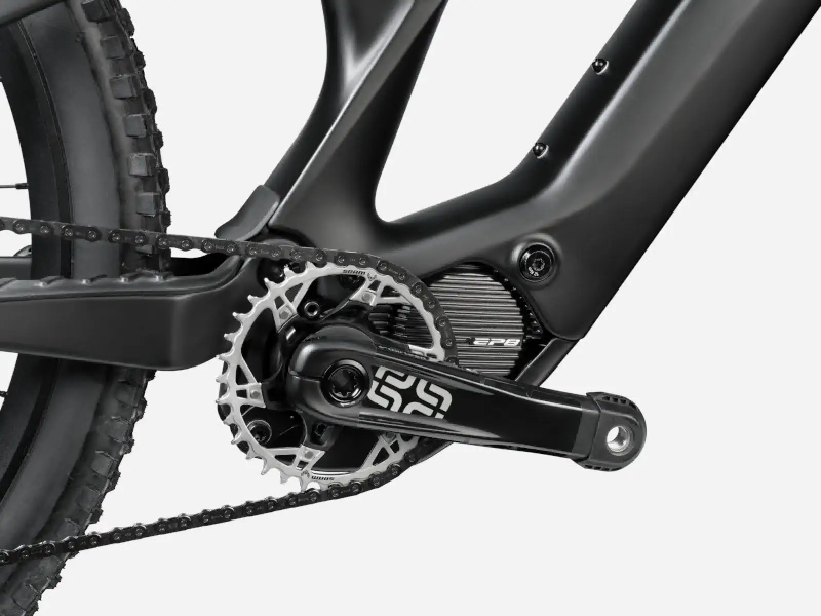 Cannondale Moterra SL 1, ein leichtes vollgefedertes E-Bike in RAW-Lackierung.