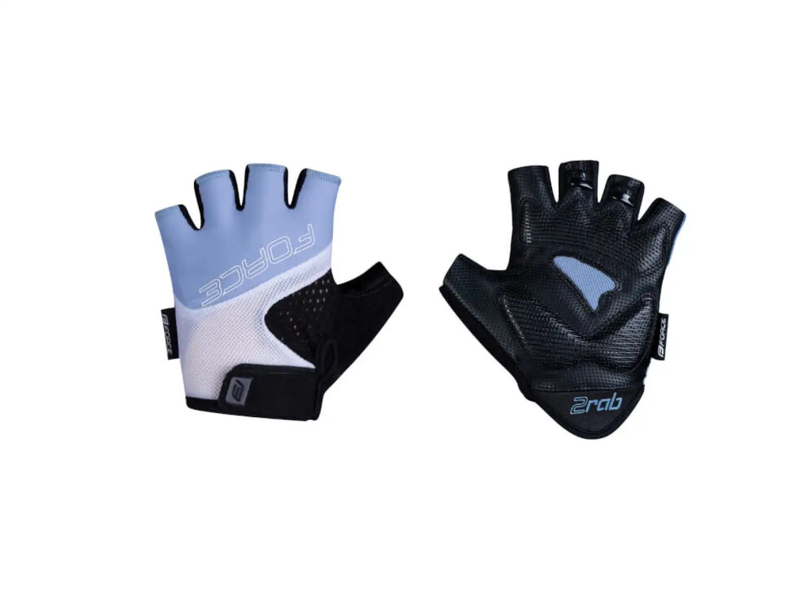 Force Rab 2 Kid Kinder Kurzfingerhandschuhe Schwarz/Blau/Weiß