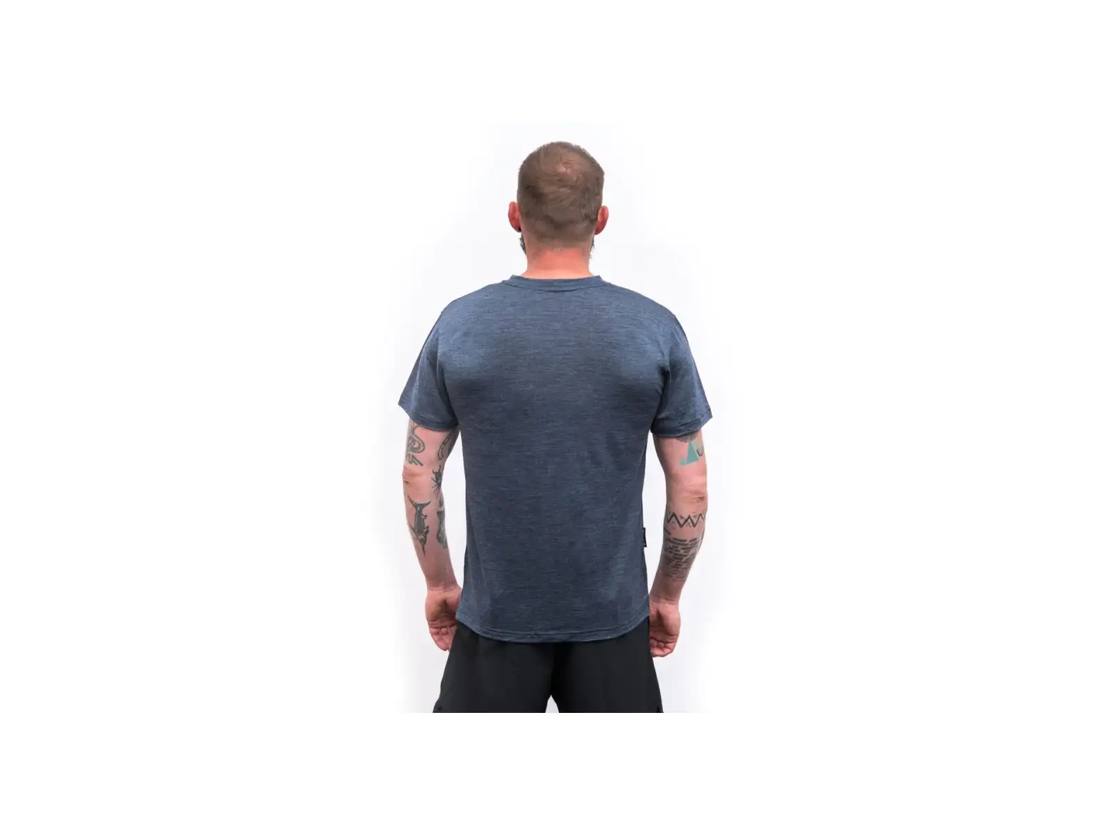 Sensor Merino Lite Herren Funktionsshirt Kurzarm Mottled Blue