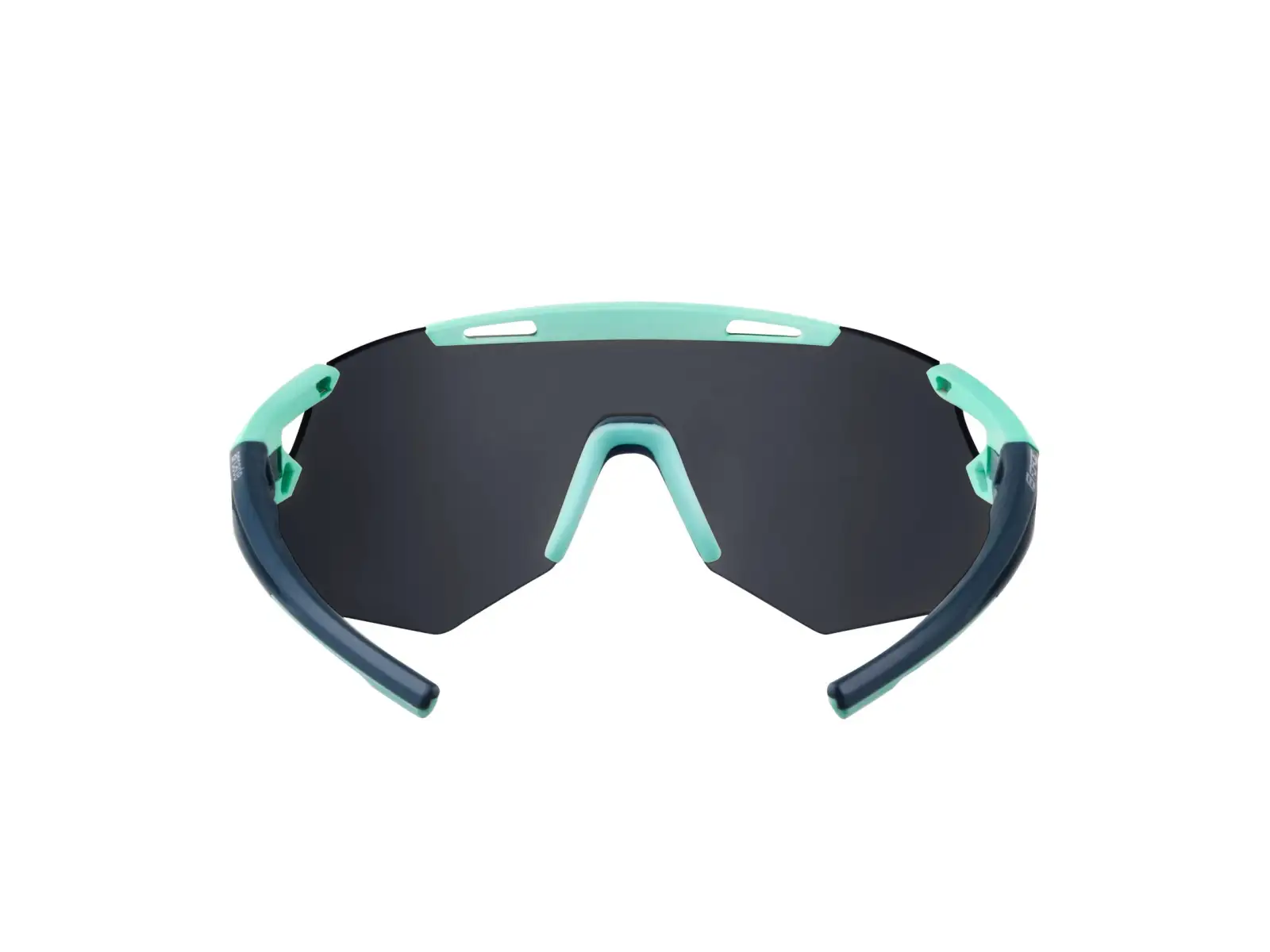 Force Arcade Fahrradbrille Mint-Sturmblau/Schwarz mit verspiegelten Gläsern.